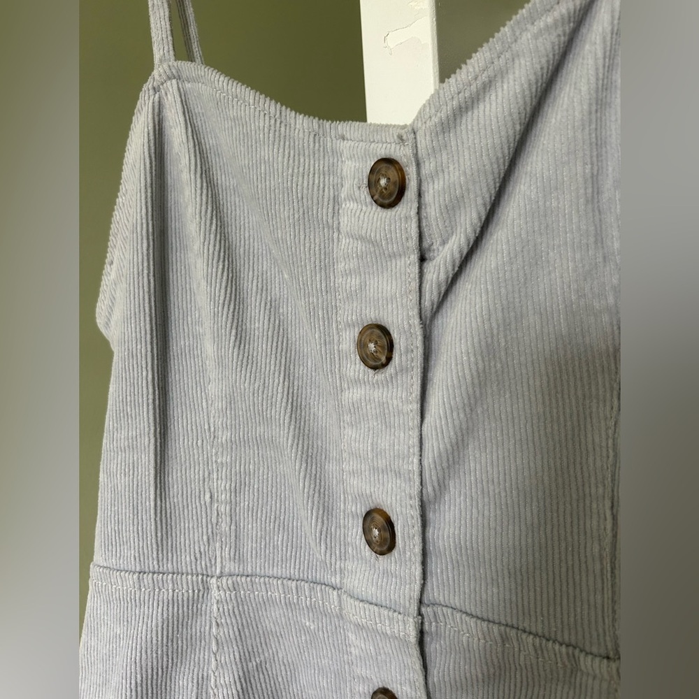 Blue corduroy button up dress - Picture 2 of 2
